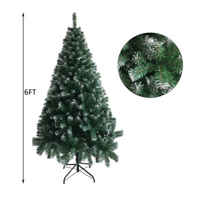 6FT Iron Leg White PVC 650 Branches Christmas Tree