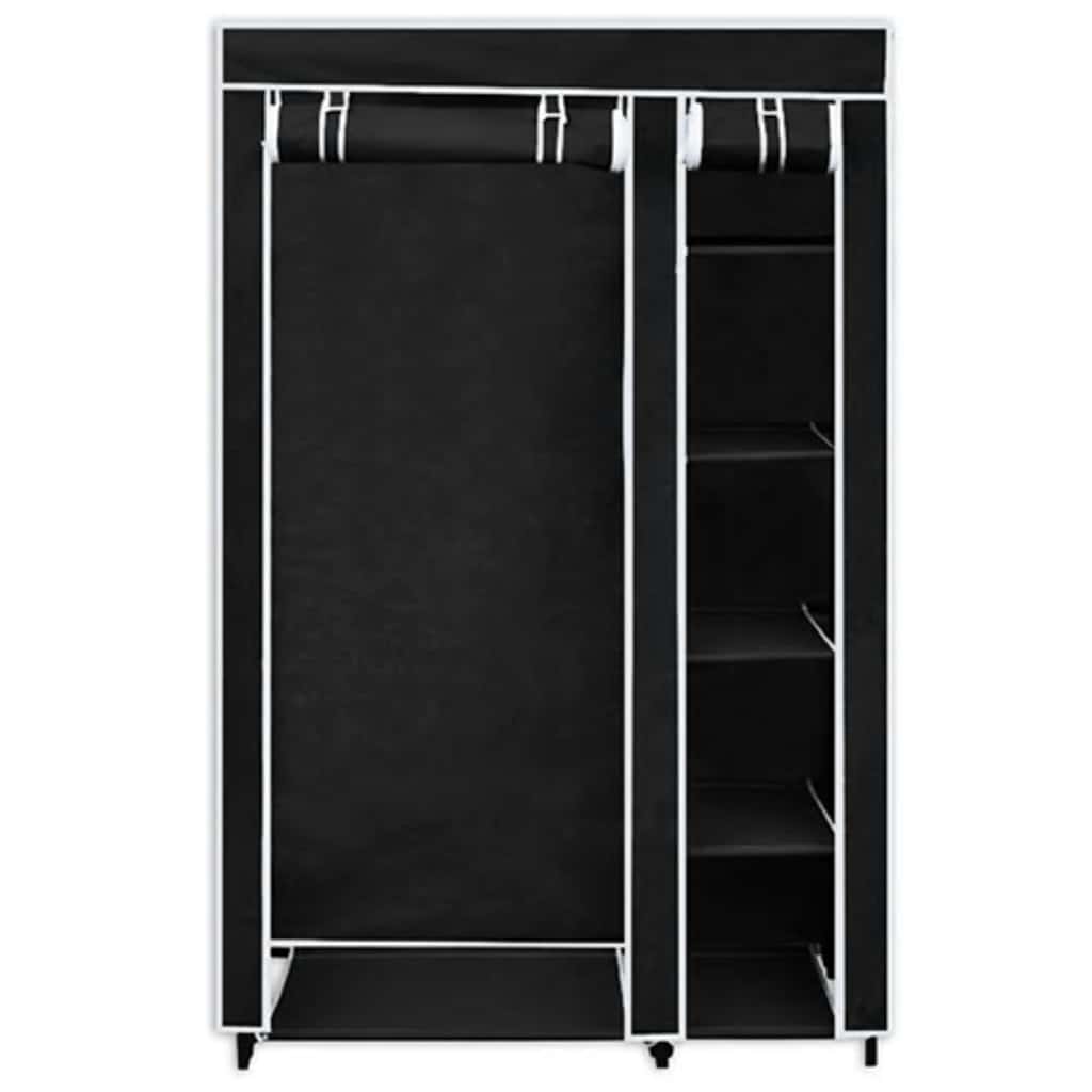 vidaXL Folding Wardrobe Black 110x45x175 cm