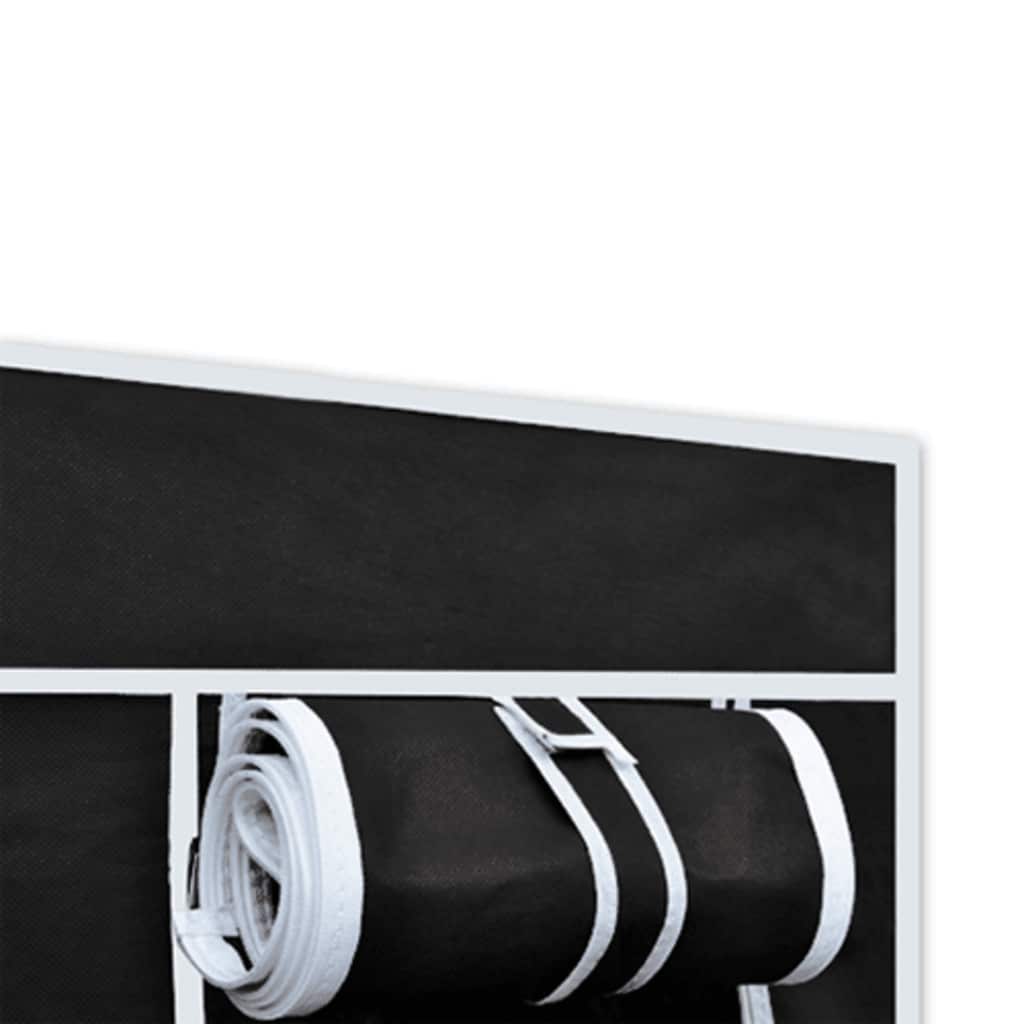 vidaXL Folding Wardrobe Black 110x45x175 cm