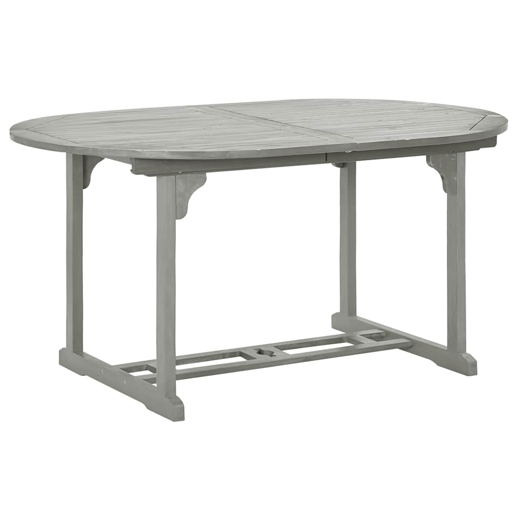 vidaXL Dining Table | Grey | Solid acacia wood with grey wash finish | Medium