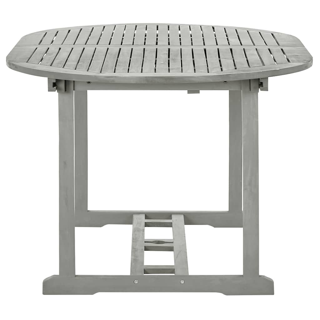 vidaXL Dining Table | Grey | Solid acacia wood with grey wash finish | Medium