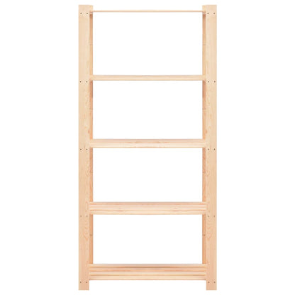 vidaXL 5-Tier Storage Racks 2 pcs 80x38x170 cm Solid Pinewood 250 kg