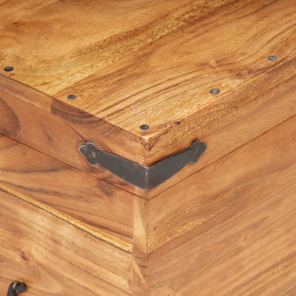 vidaXL Chest | Natural finish | Solid acacia wood | Storage Chest | Rectangular