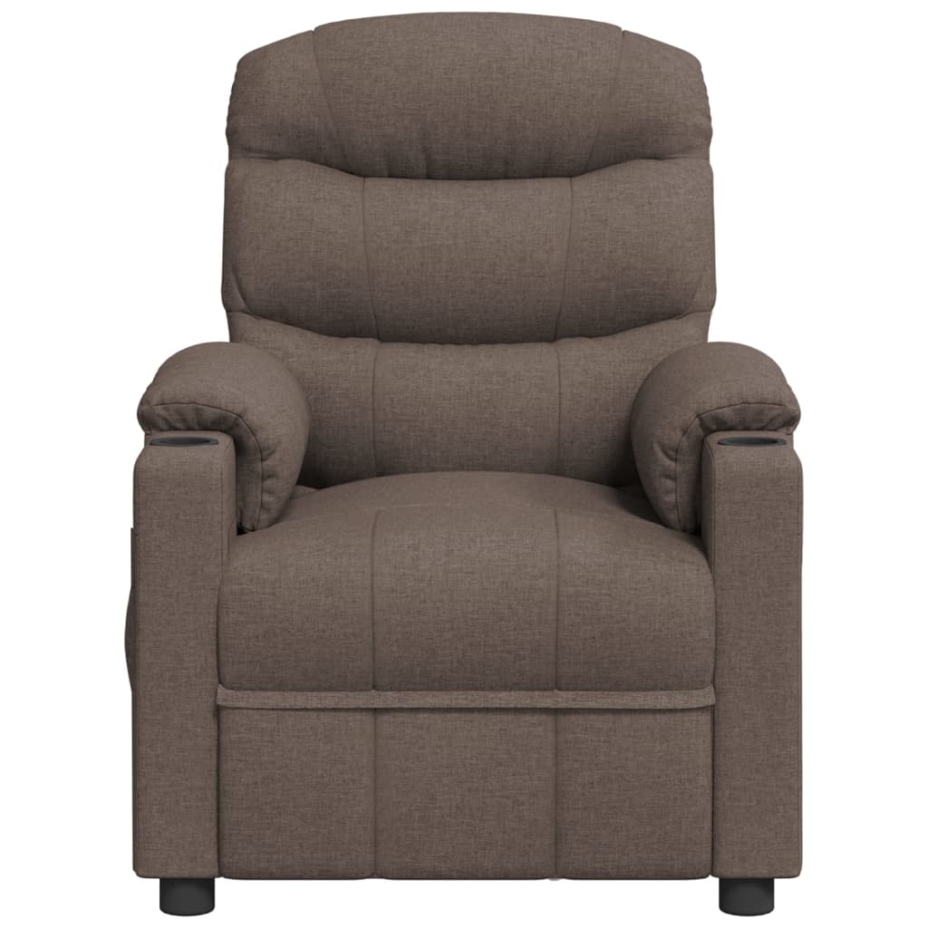 vidaXL Recliner Chair Taupe Fabric