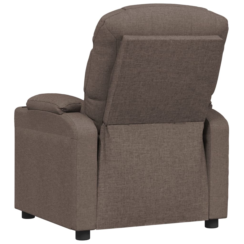vidaXL Recliner Chair Taupe Fabric