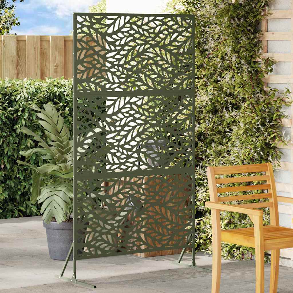 vidaXL Privacy Screen 100 x 50 x 180 cm Steel Olive Green
