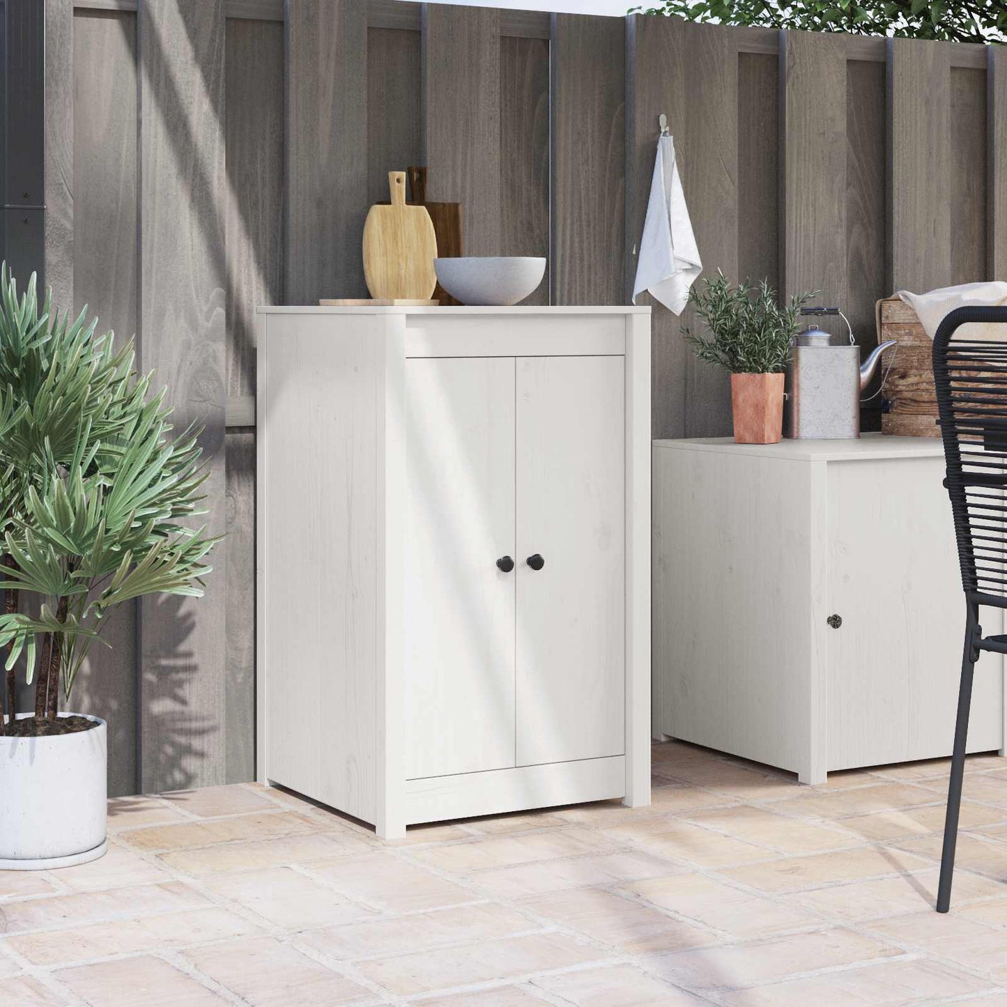 vidaXL Kitchen Door MEPPEL White 50 x 9 x 82 cm Solid Pine wood