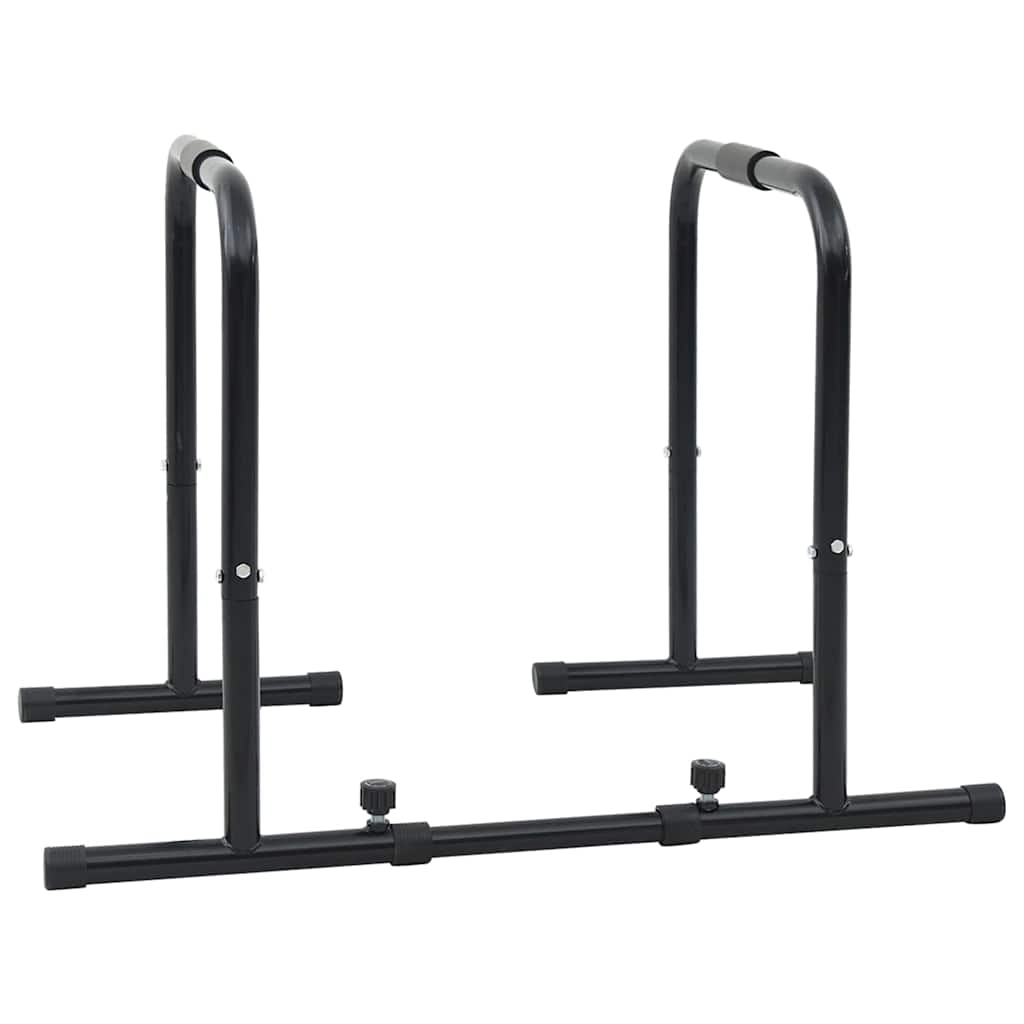 vidaXL Dip Bar Manual Black 116 x 66 x 74.5 cm Powder-Coated Steel