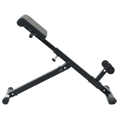 vidaXL Hyperextension Bench Manual Black 100.5 x 70 x 78 cm
