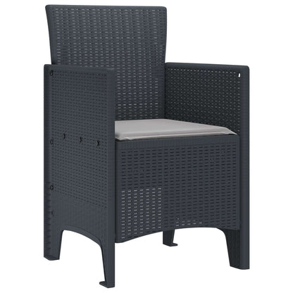 vidaXL Garden Chair 4 pcs Anthracite 53 x 49 x 85 cm Polypropylene