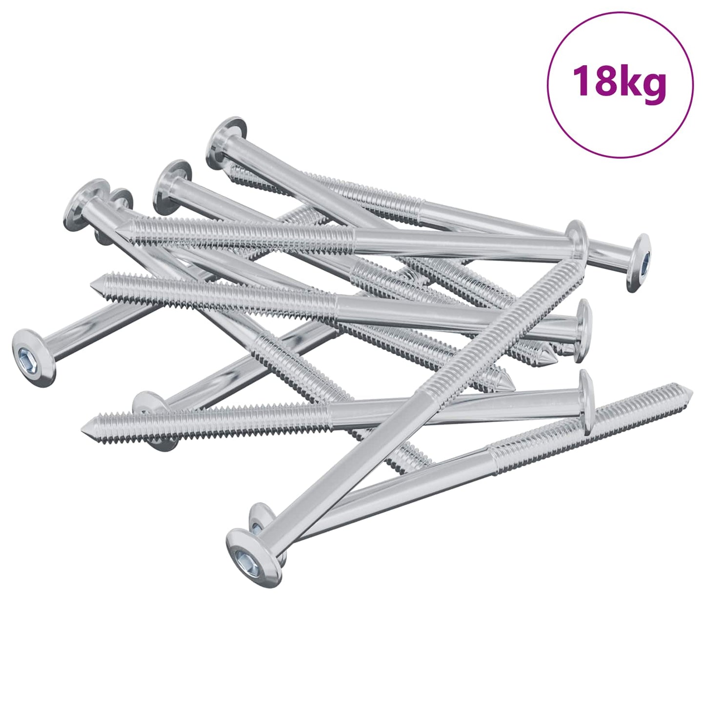 vidaXL Screw 1200 pcs Silver M6 x 85 mm Steel