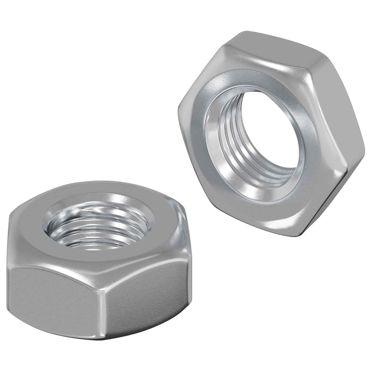 vidaXL Hex Nut 2 pcs Silver M8 Metal