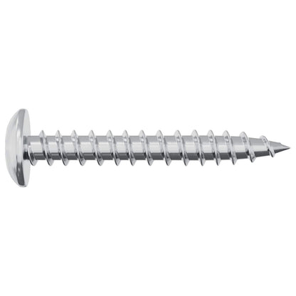 vidaXL Wood Screw 12 pcs Silver M4 x 28 mm Iron
