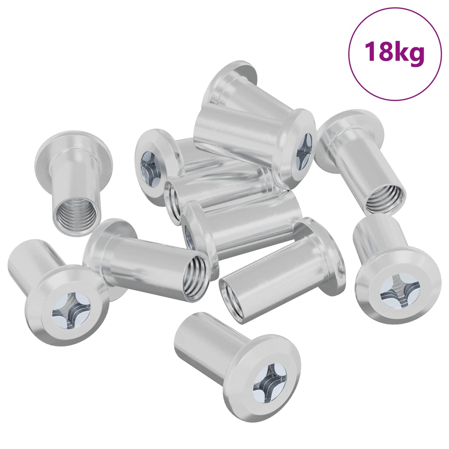 vidaXL Lock Nut 3673 pcs Nickel Steel