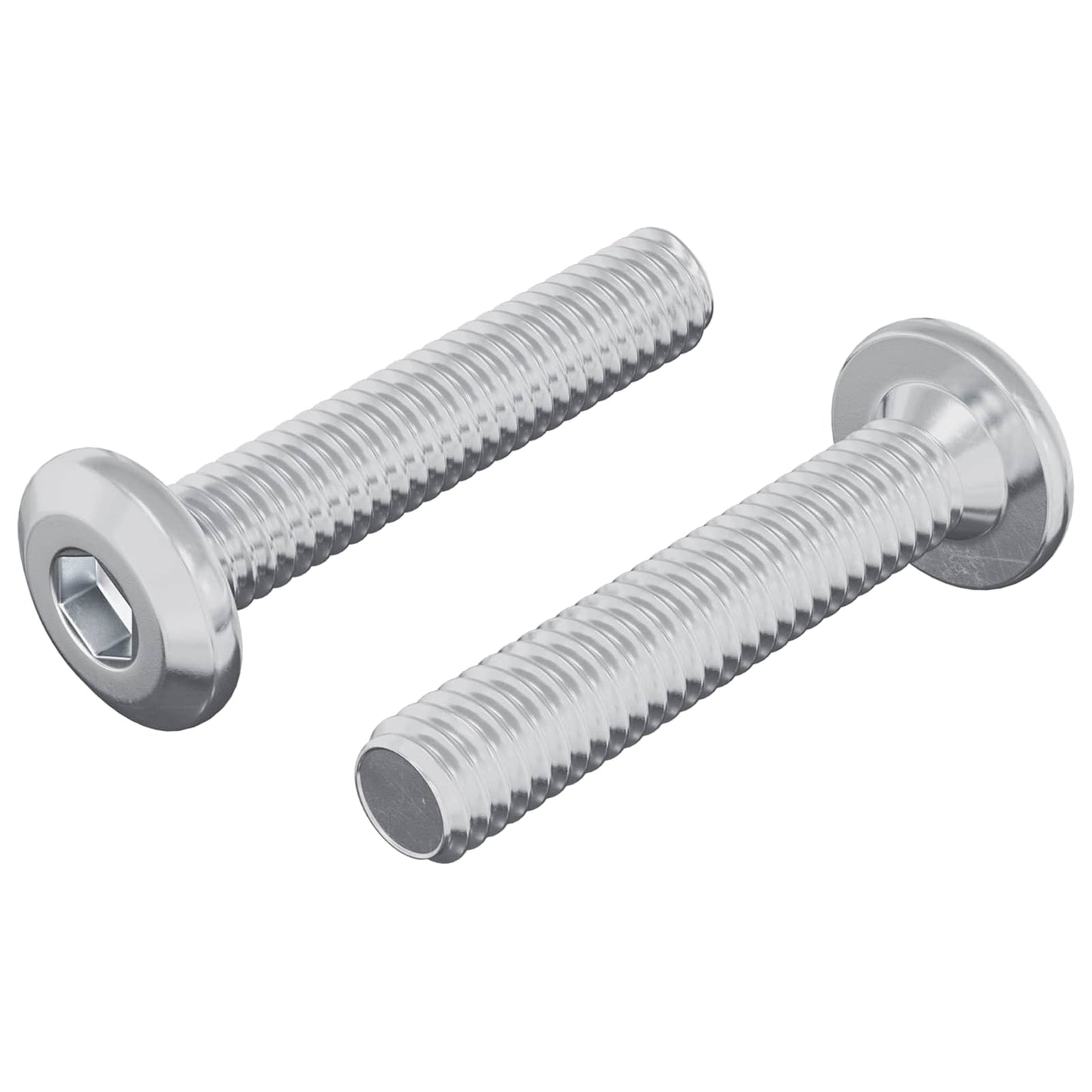 vidaXL Head Lock Screw 2 pcs Silver M6 x 30 mm Steel