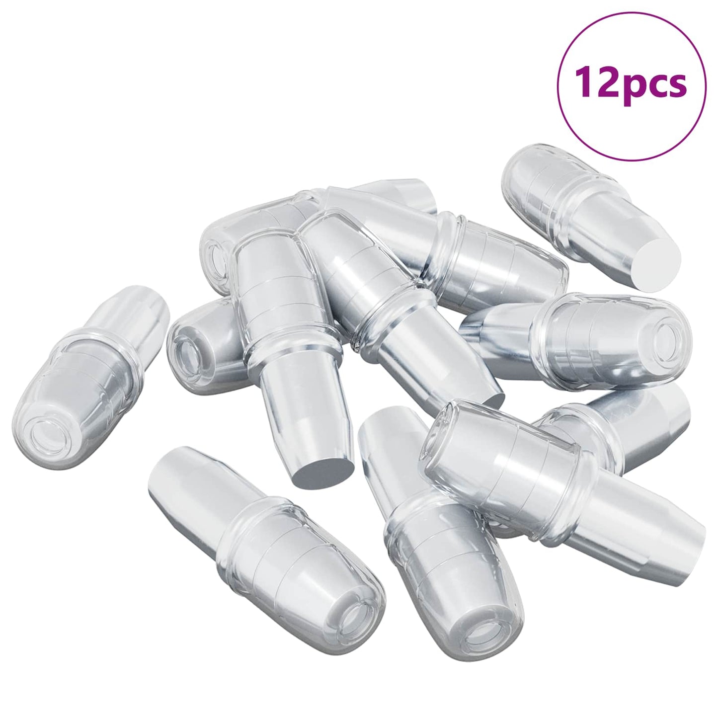 vidaXL Shelf Peg 12 pcs Silver 7 x 16 mm Iron