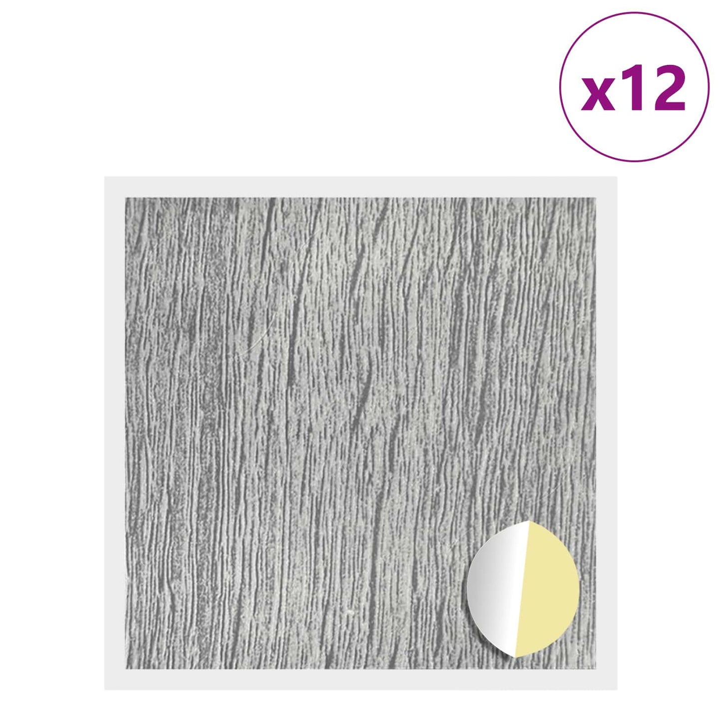 vidaXL Self-adhesive Screw Cover 12 pcs Grey Sonoma Ø 20 x 0.5 mm