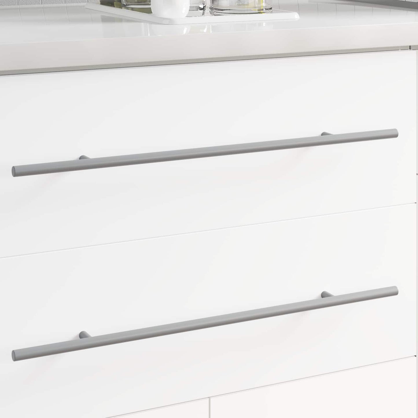 vidaXL Handle 12 pcs Silver 500 mm Steel