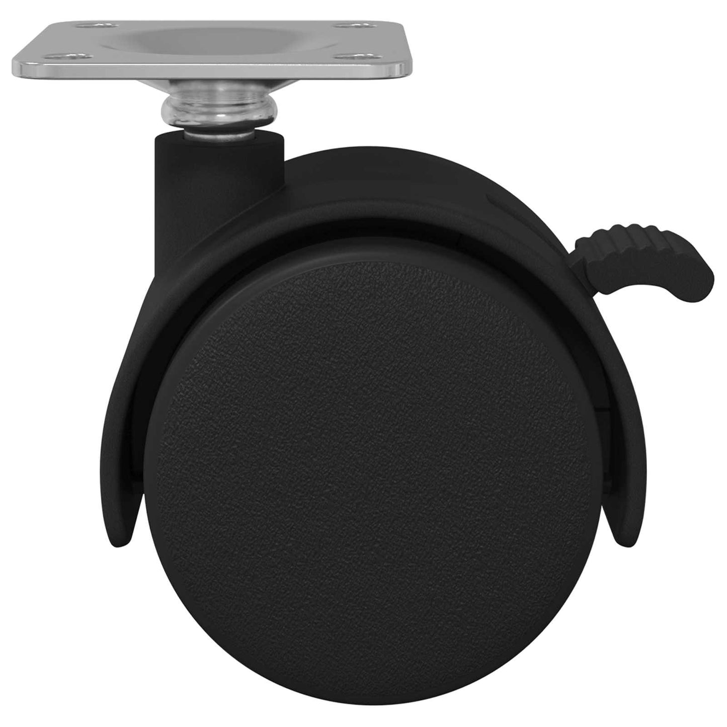 vidaXL Castor 2 pcs Black 39.5 x 39.5 x 37.8 mm Iron and Polypropylene