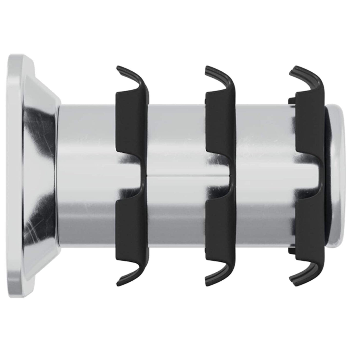 vidaXL Threaded Tube Insert 2 pcs Black and Silver Galvanised Steel