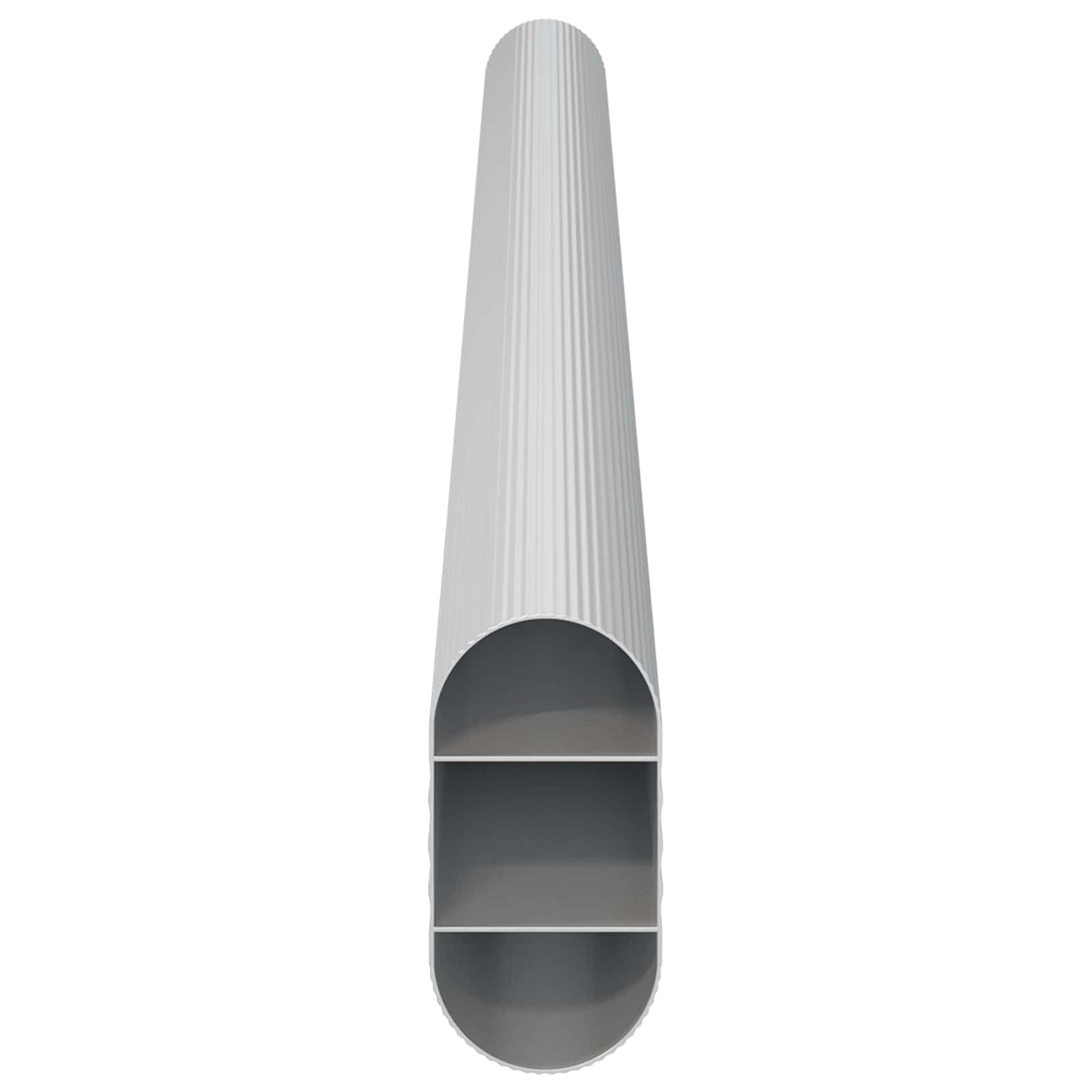 vidaXL Closet Rod 12 pcs Silver 264 x 15 x 29 mm Aluminium Alloy
