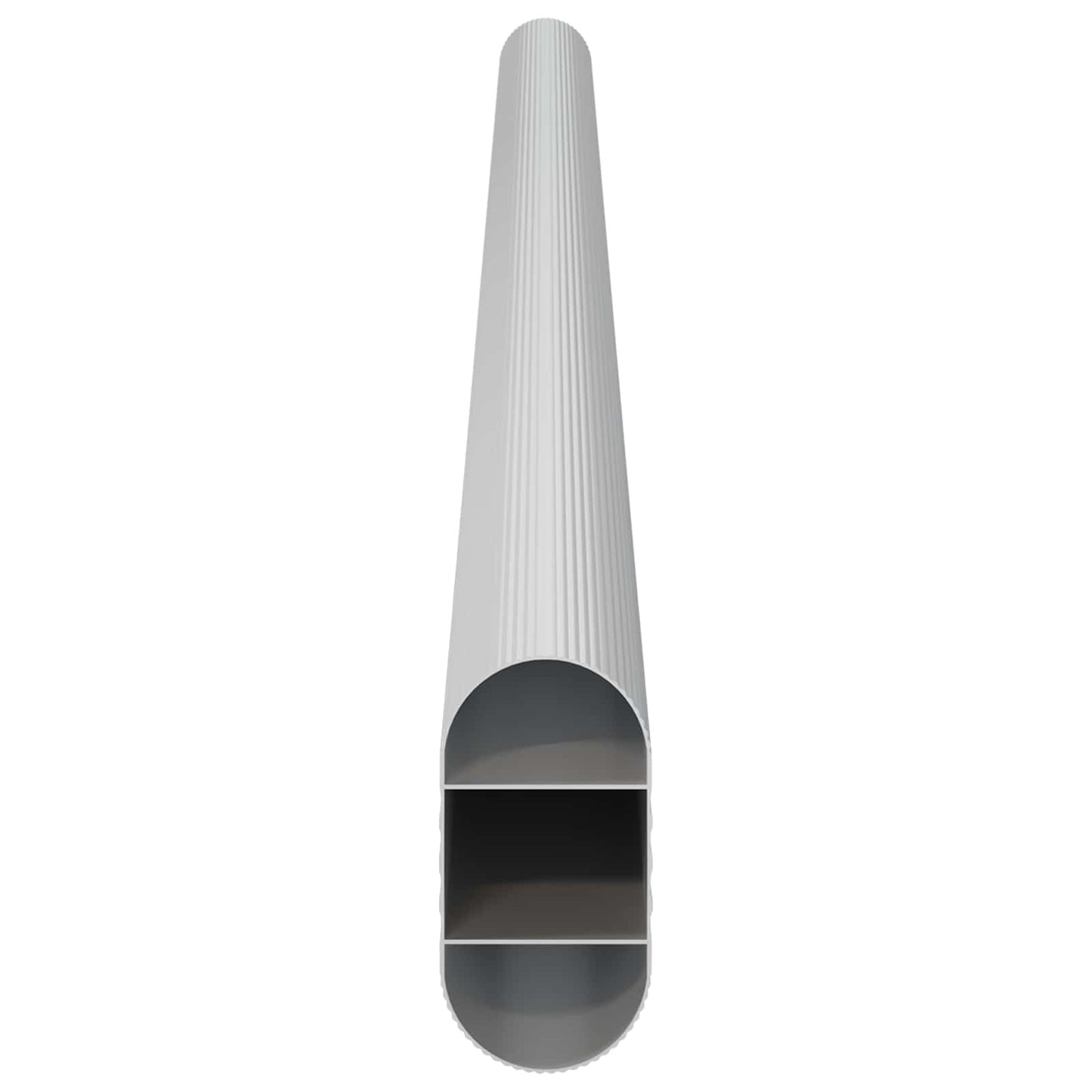 vidaXL Closet Rod 12 pcs Silver 371.5 x 15 x 29 mm Aluminium Alloy