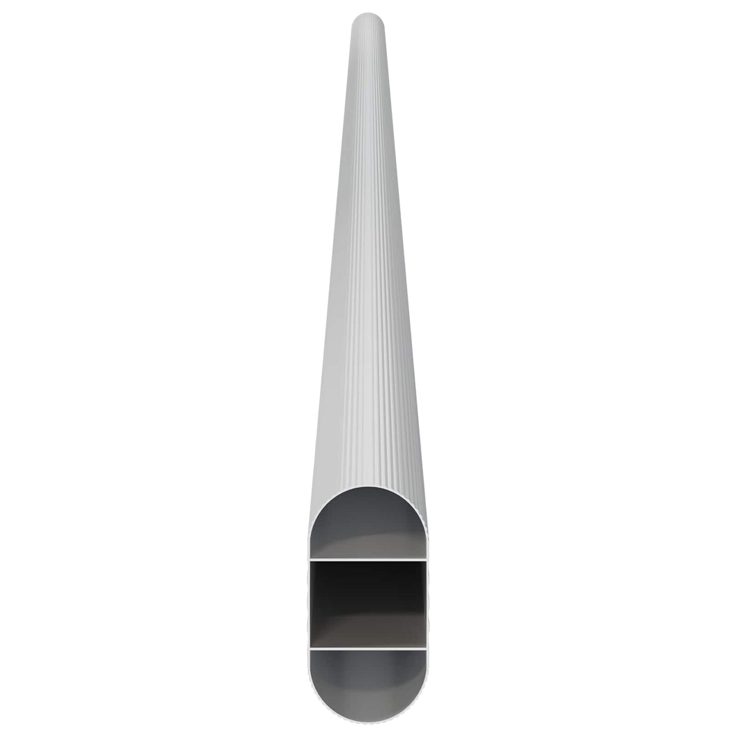 vidaXL Closet Rod 12 pcs Silver 764 x 15 x 29 mm Aluminium Alloy