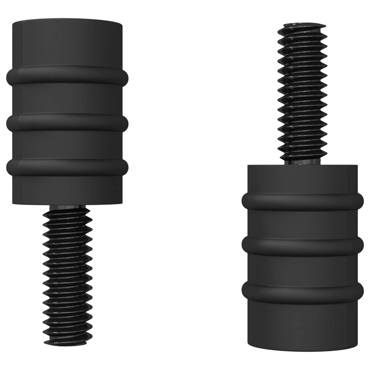 vidaXL Standoff Screw 12 pcs Black M4 Rubber and Steel