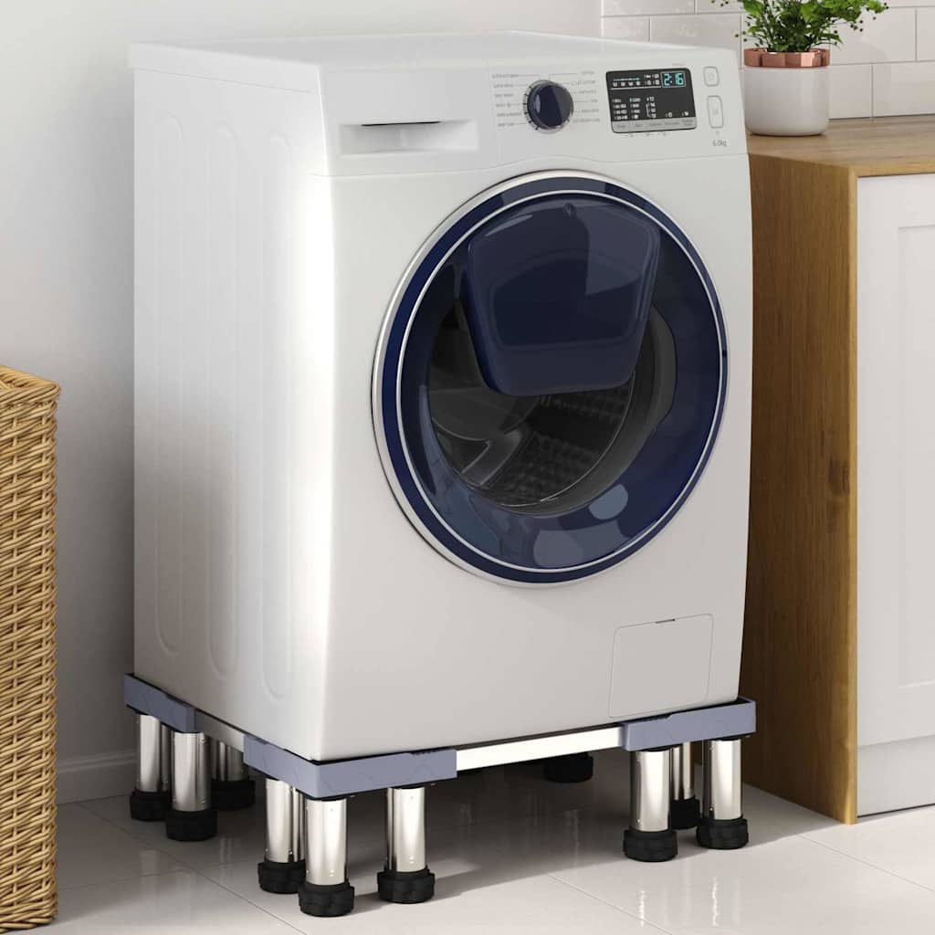 vidaXL Washing Machine Base Grey 67 x 67 x 21.5 cm Stainless Steel
