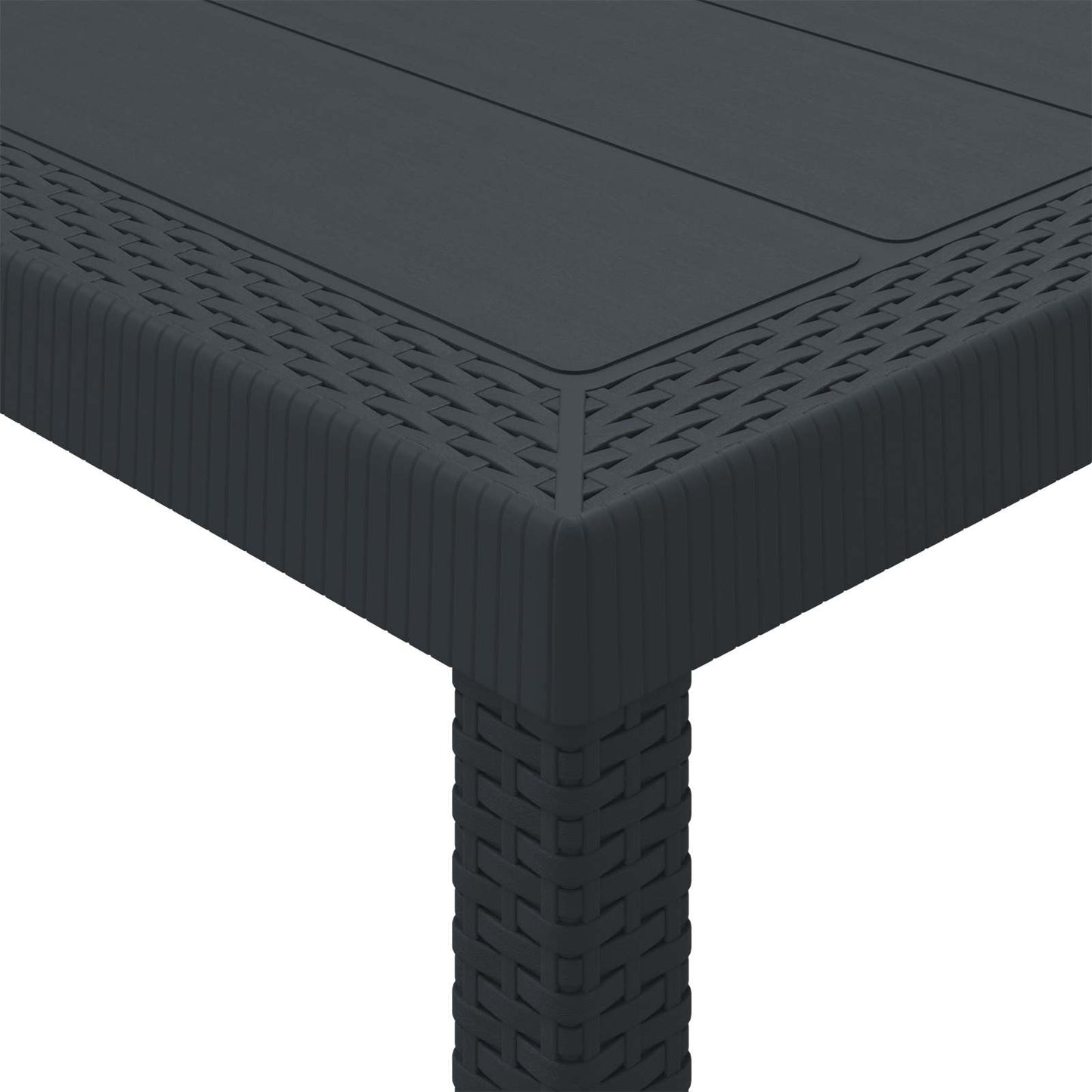 vidaXL Garden Table Anthracite 100 x 100 x 73 cm Poly Rattan