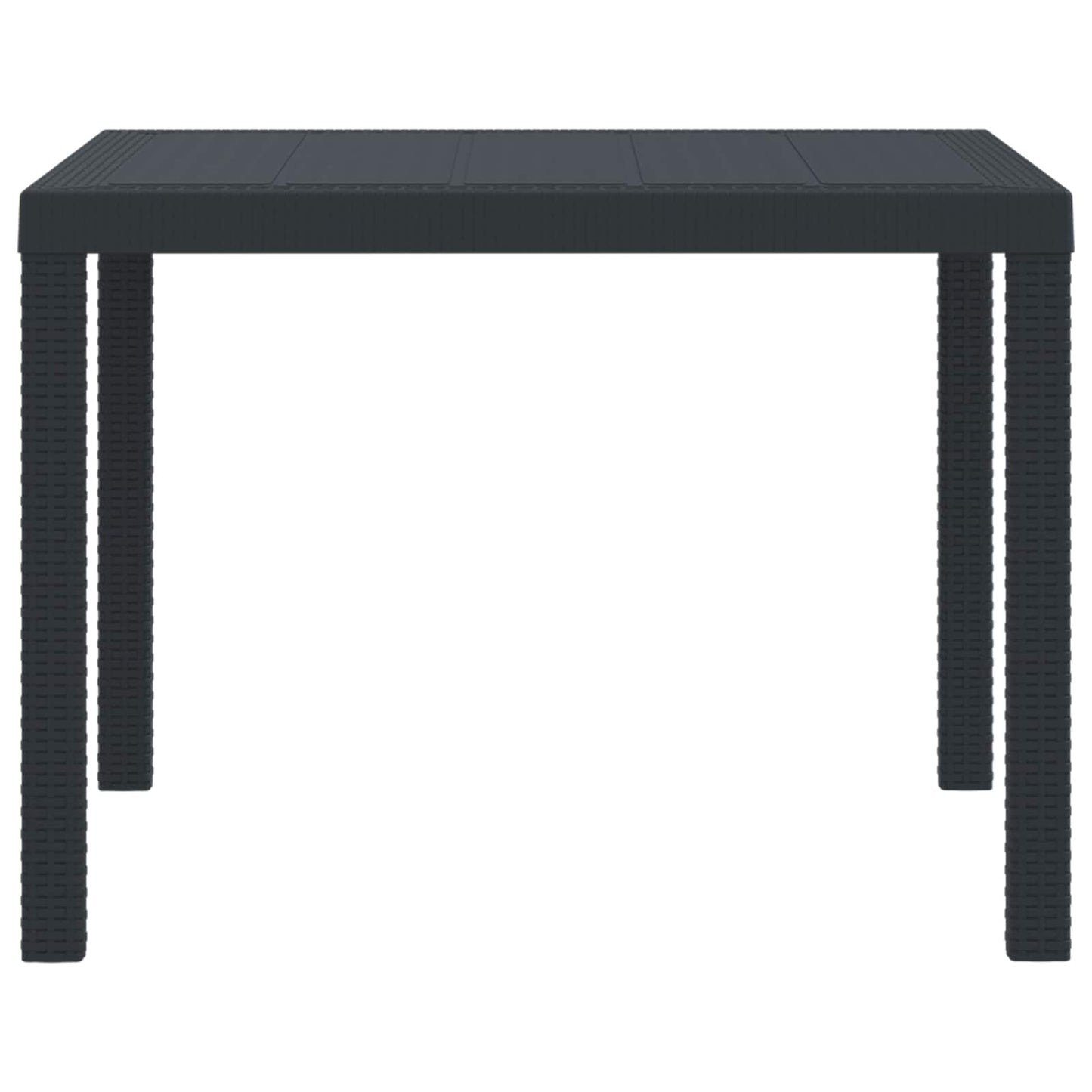 vidaXL Garden Table Anthracite 100 x 100 x 73 cm Poly Rattan