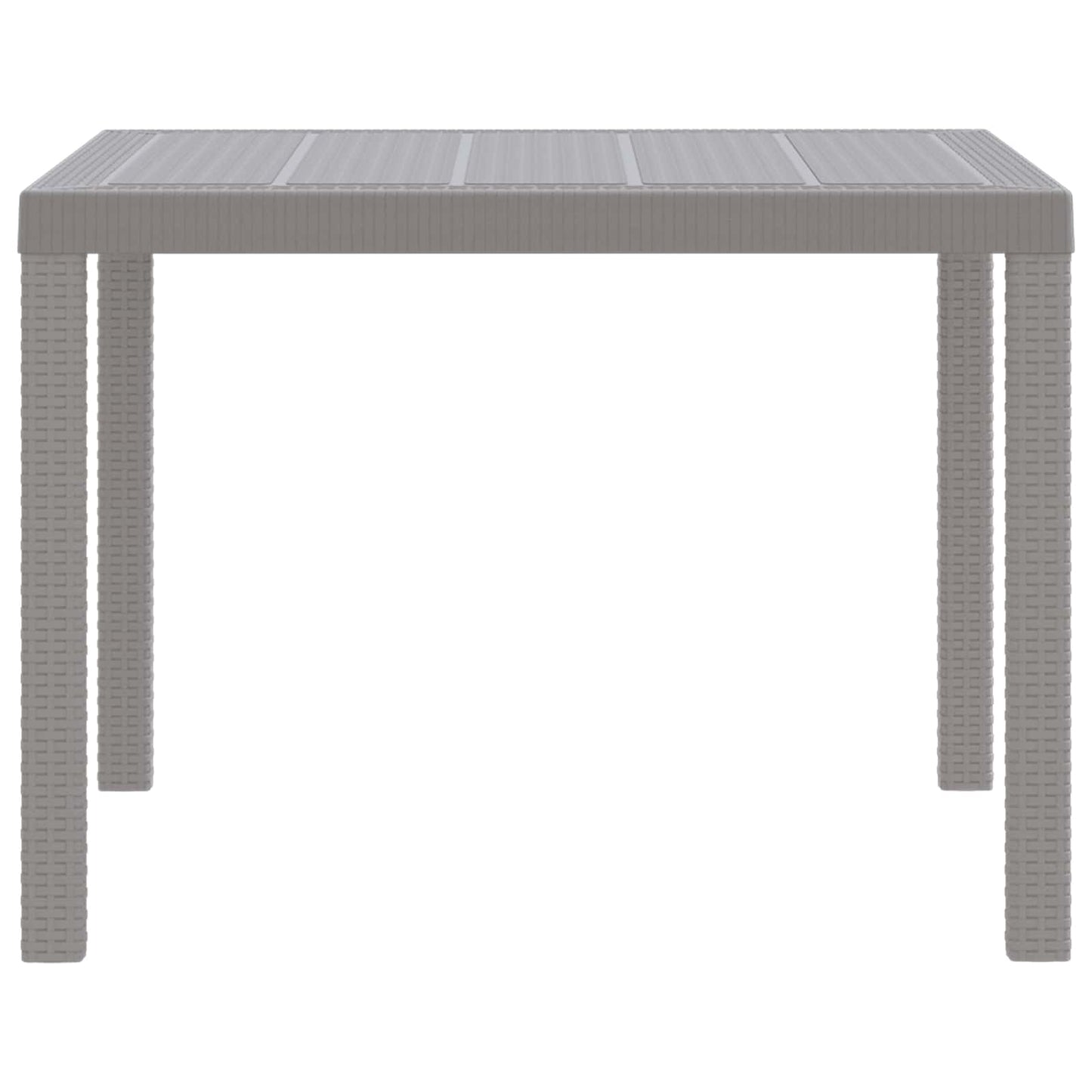 vidaXL Garden Table Light Grey 100 x 100 x 73 cm Poly Rattan