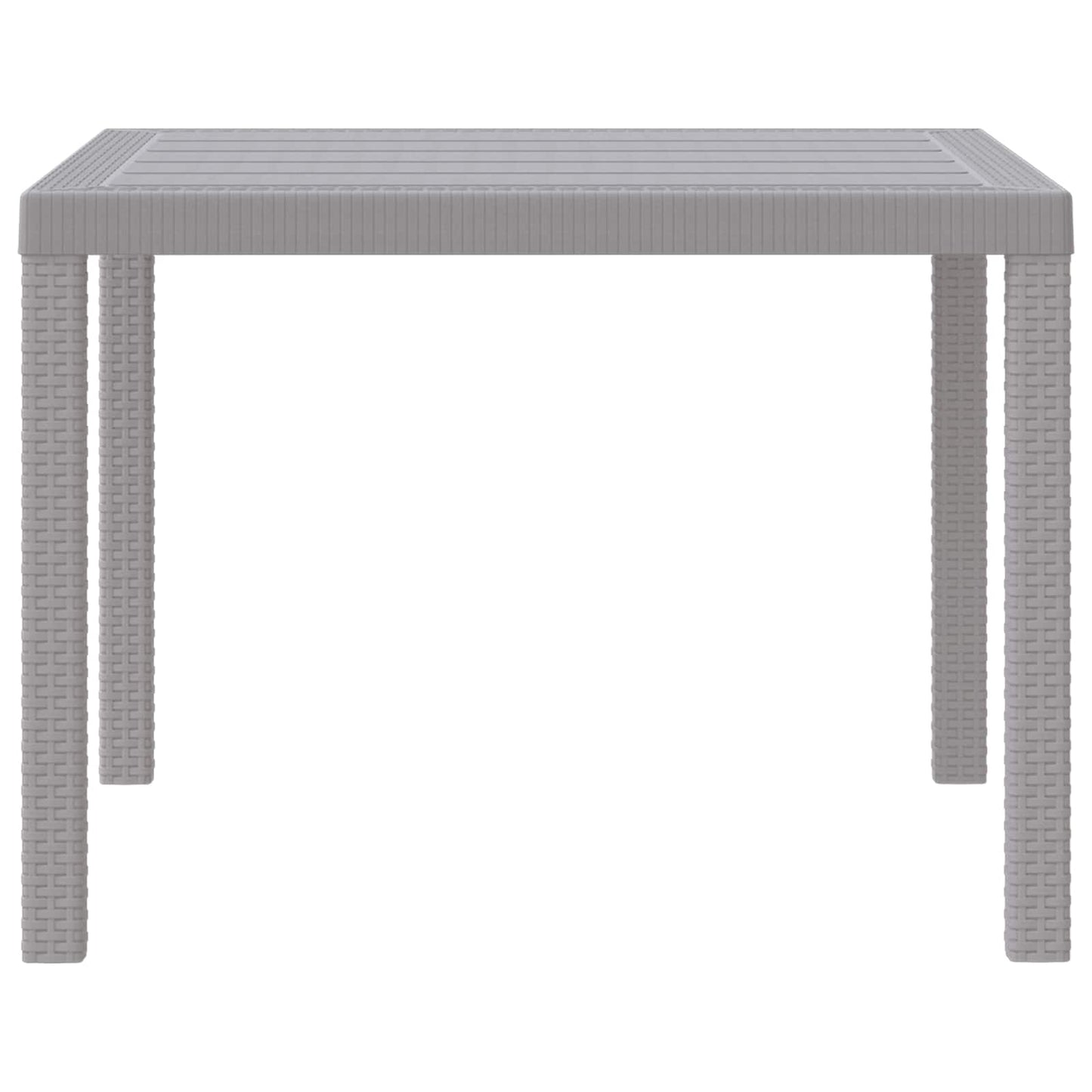 vidaXL Garden Table Light Grey 100 x 100 x 73 cm Poly Rattan