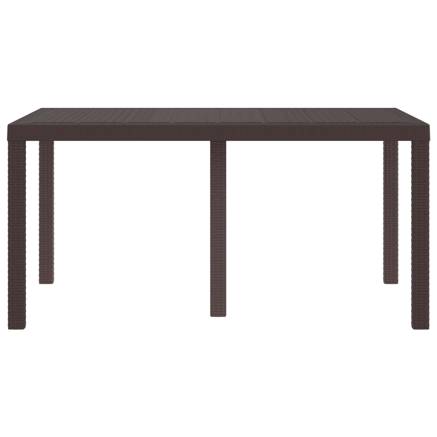vidaXL Garden Table Brown 150 x 100 x 73 cm Poly Rattan