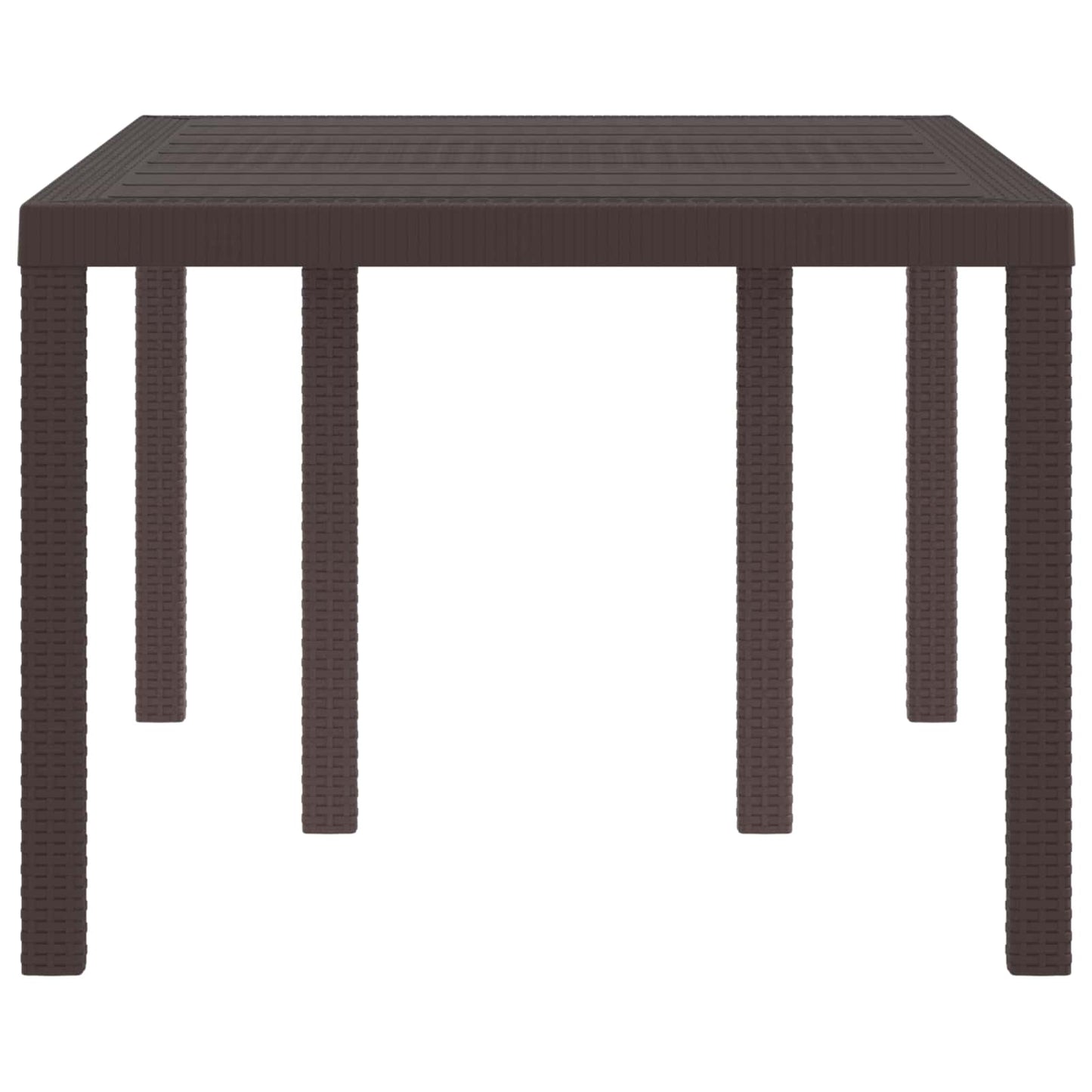 vidaXL Garden Table Brown 150 x 100 x 73 cm Poly Rattan