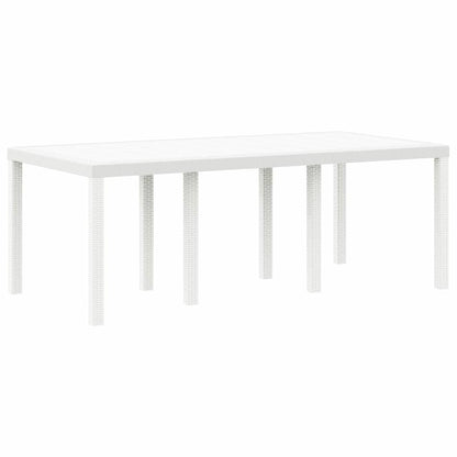 vidaXL Garden Table White 200 x 100 x 73 cm Poly Rattan