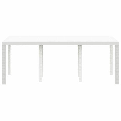 vidaXL Garden Table White 200 x 100 x 73 cm Poly Rattan