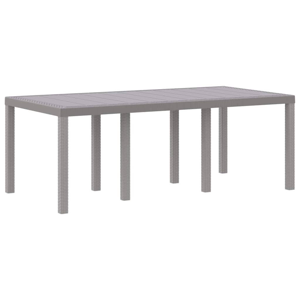 vidaXL Garden Table Light Grey 200 x 100 x 73 cm Poly Rattan