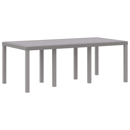 vidaXL Garden Table Light Grey 200 x 100 x 73 cm Poly Rattan