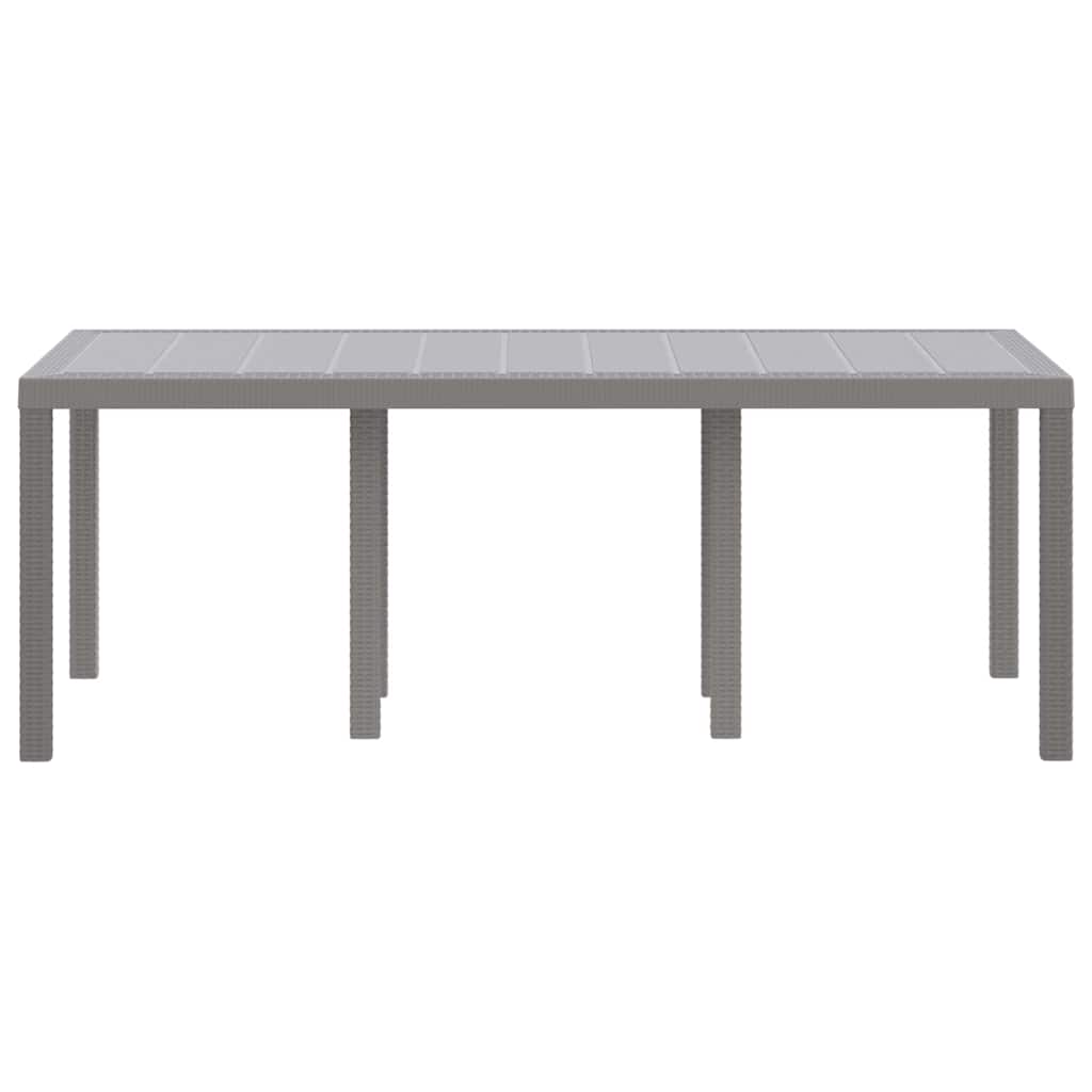 vidaXL Garden Table Light Grey 200 x 100 x 73 cm Poly Rattan