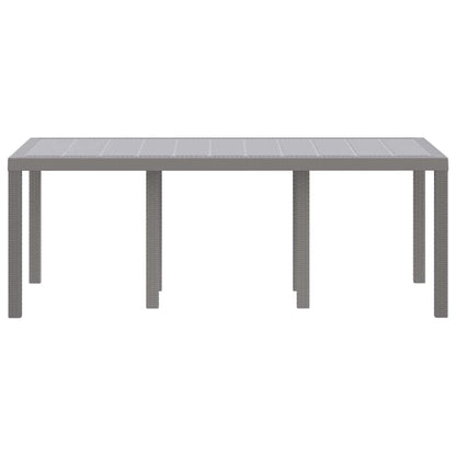 vidaXL Garden Table Light Grey 200 x 100 x 73 cm Poly Rattan