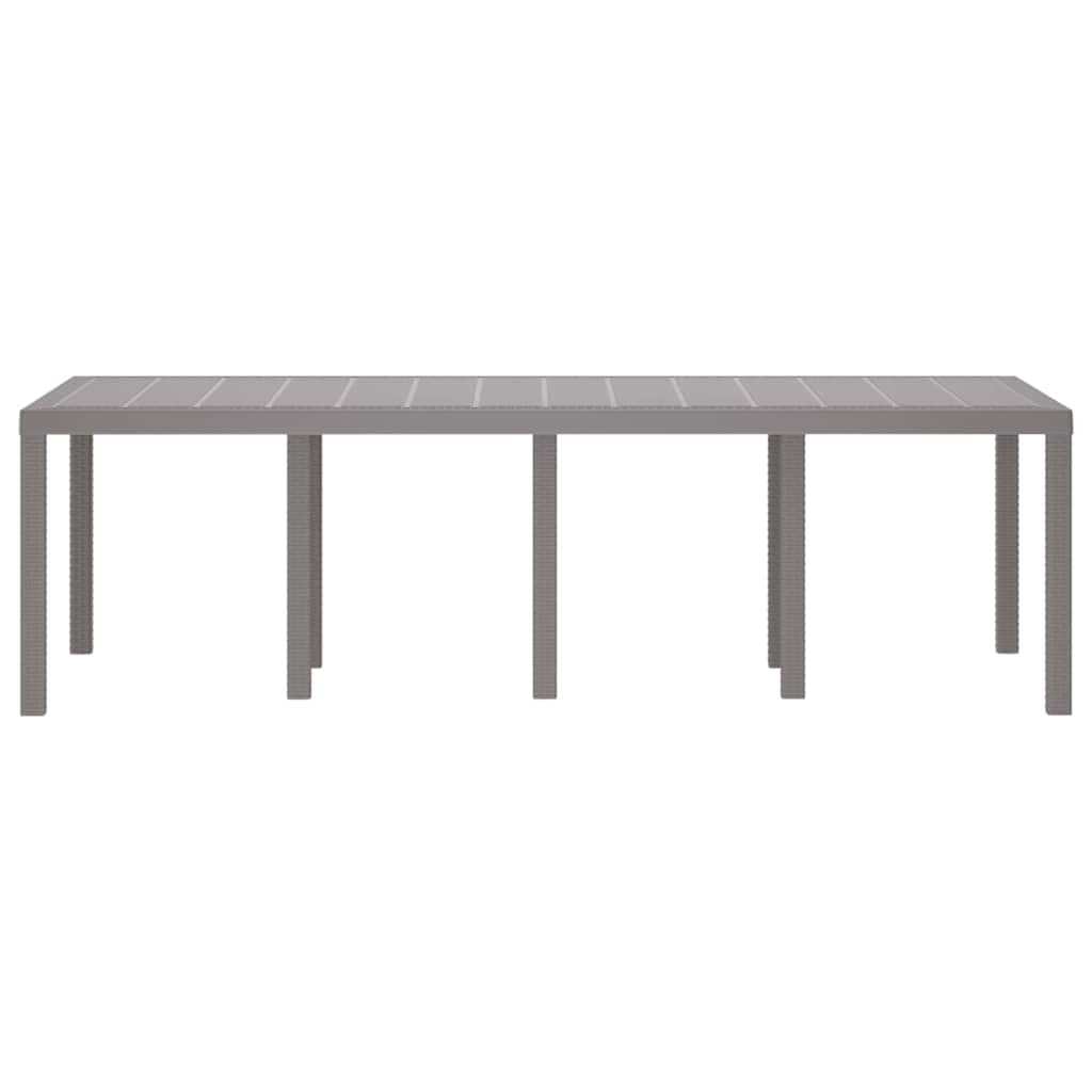 vidaXL Garden Table Light Grey 250 x 100 x 73 cm Poly Rattan