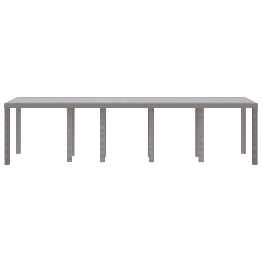 vidaXL Garden Table Light Grey 300 x 100 x 73 cm Poly Rattan