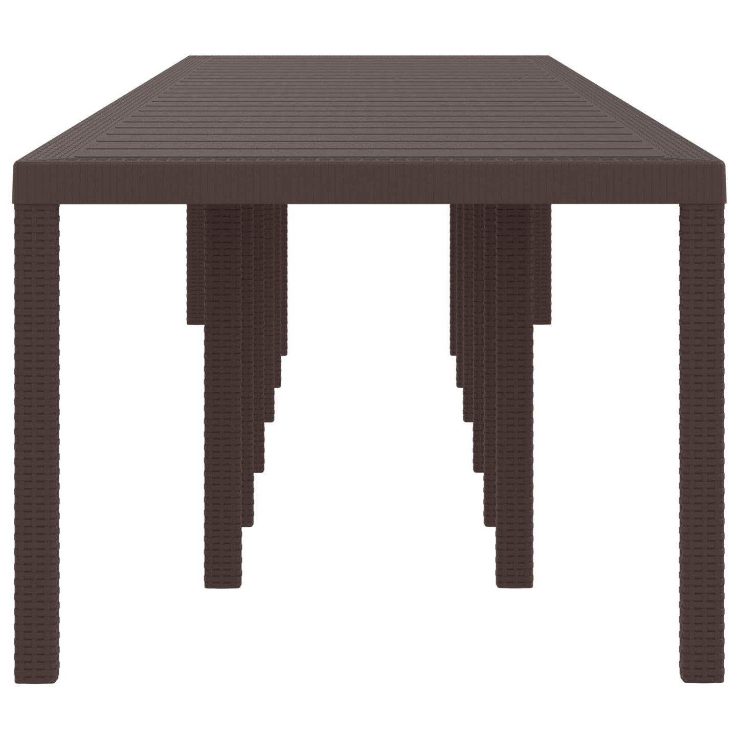 vidaXL Garden Table Brown 400 x 100 x 73 cm Poly Rattan