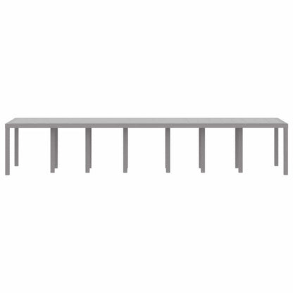 vidaXL Garden Table Light Grey 400 x 100 x 73 cm Poly Rattan