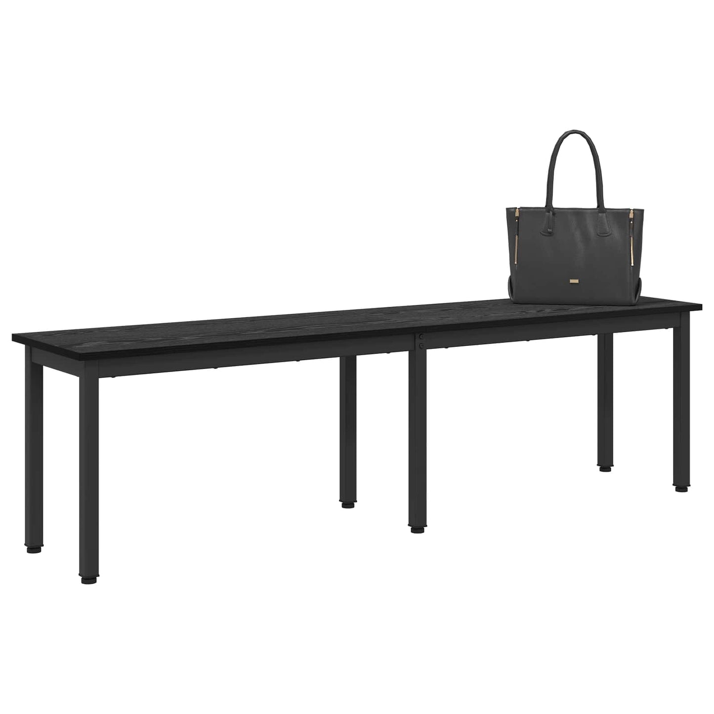 vidaXL Bench Black Oak 160 x 35 x 45 cm Engineered Wood
