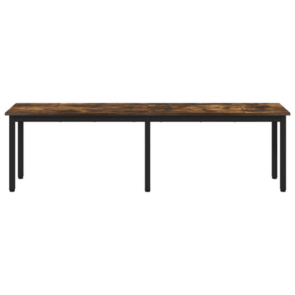 vidaXL Bench Smoke Oak 160 x 35 x 45 cm Engineered Wood