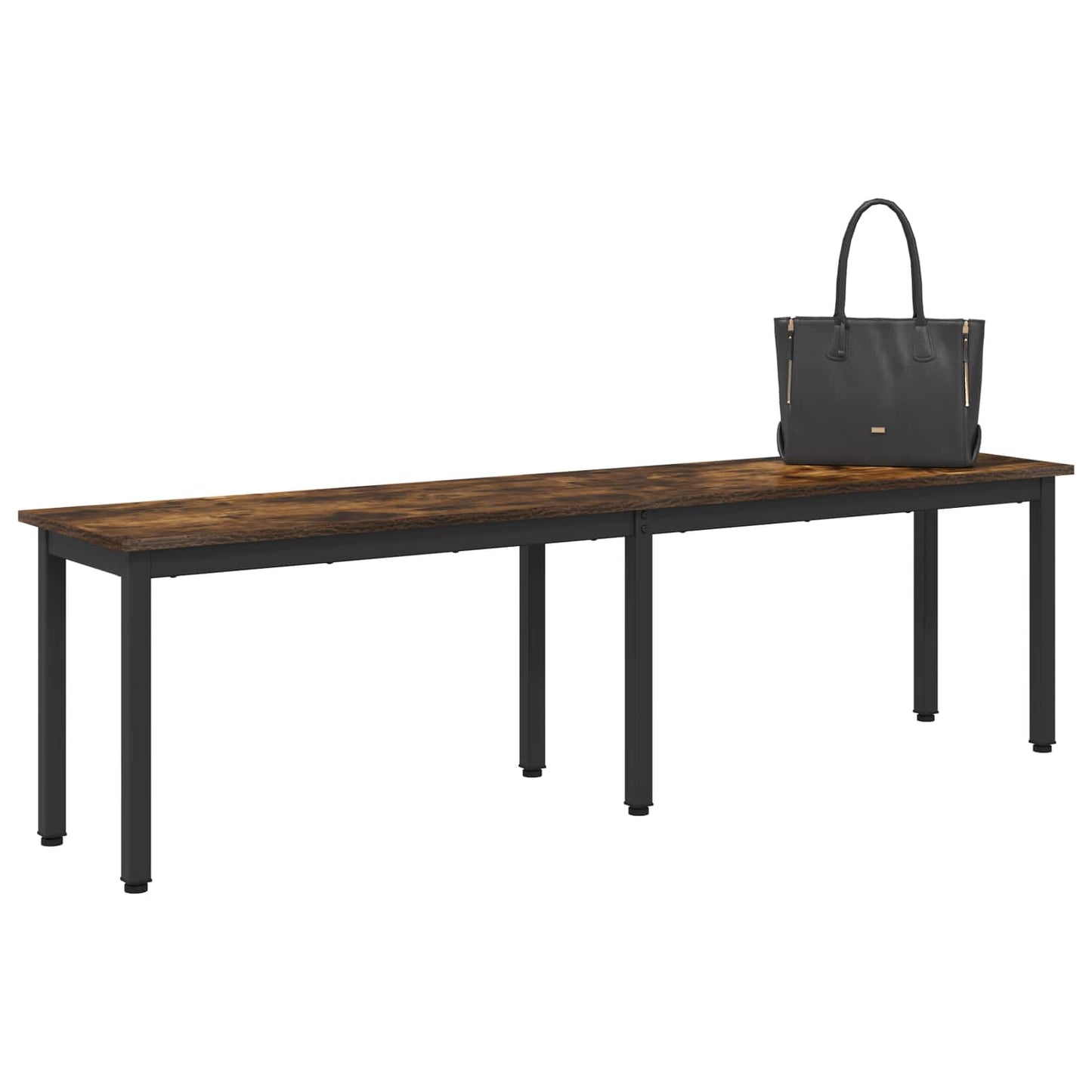 vidaXL Bench Smoke Oak 160 x 35 x 45 cm Engineered Wood