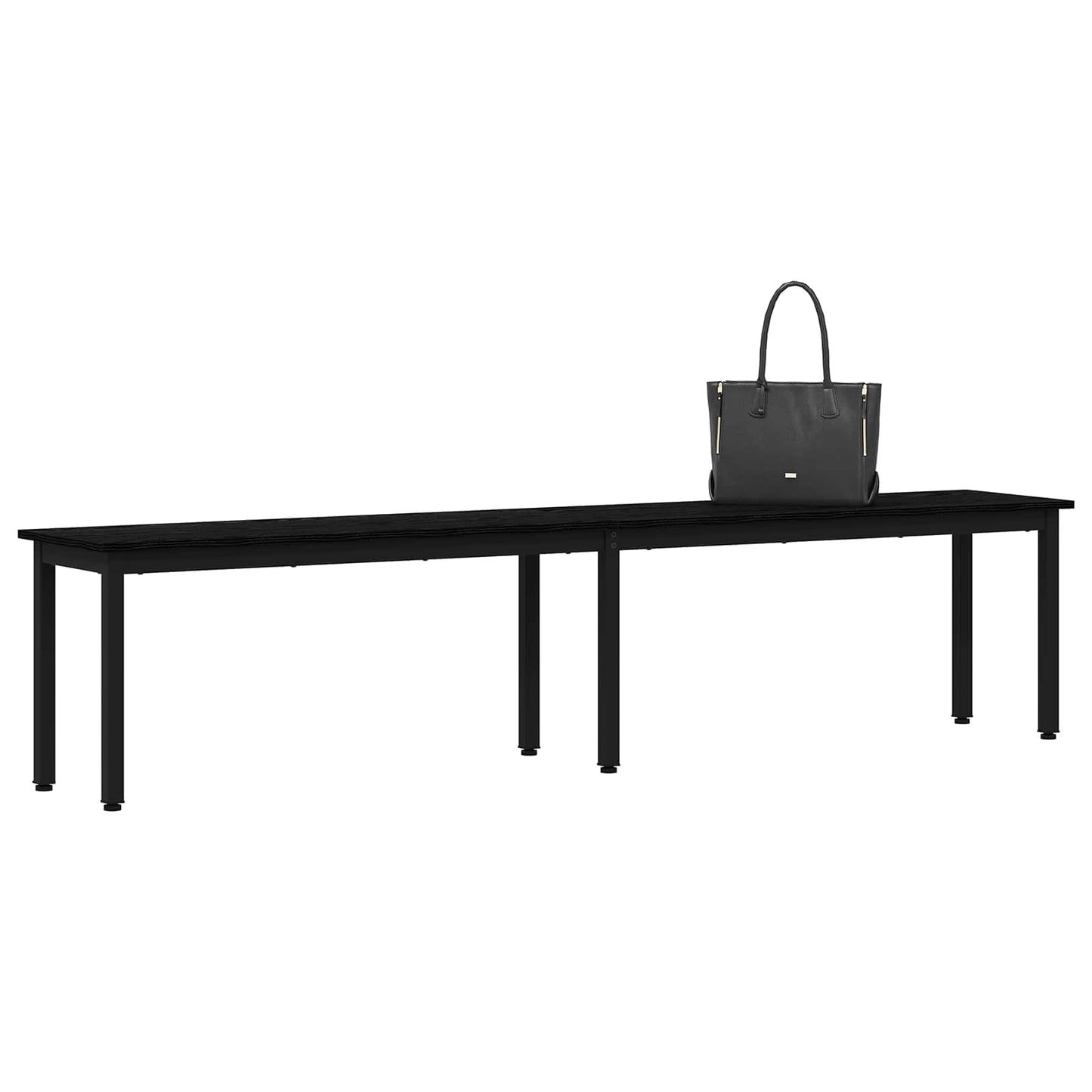 vidaXL Bench Black Oak 200 x 35 x 45 cm Engineered Wood