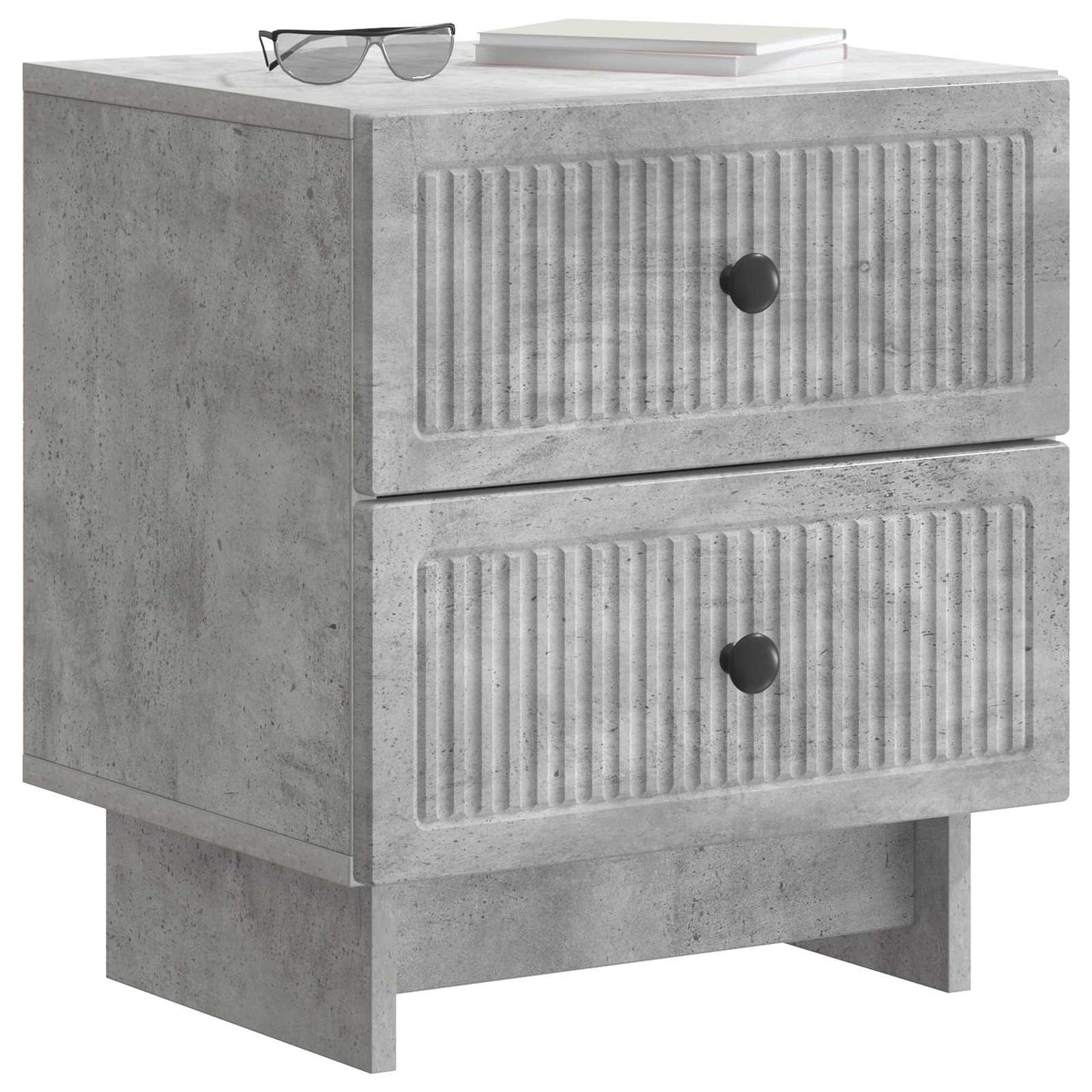 vidaXL Bedside Cabinet with Drawer Concrete Grey 43 x 34.5 x 47.5 cm